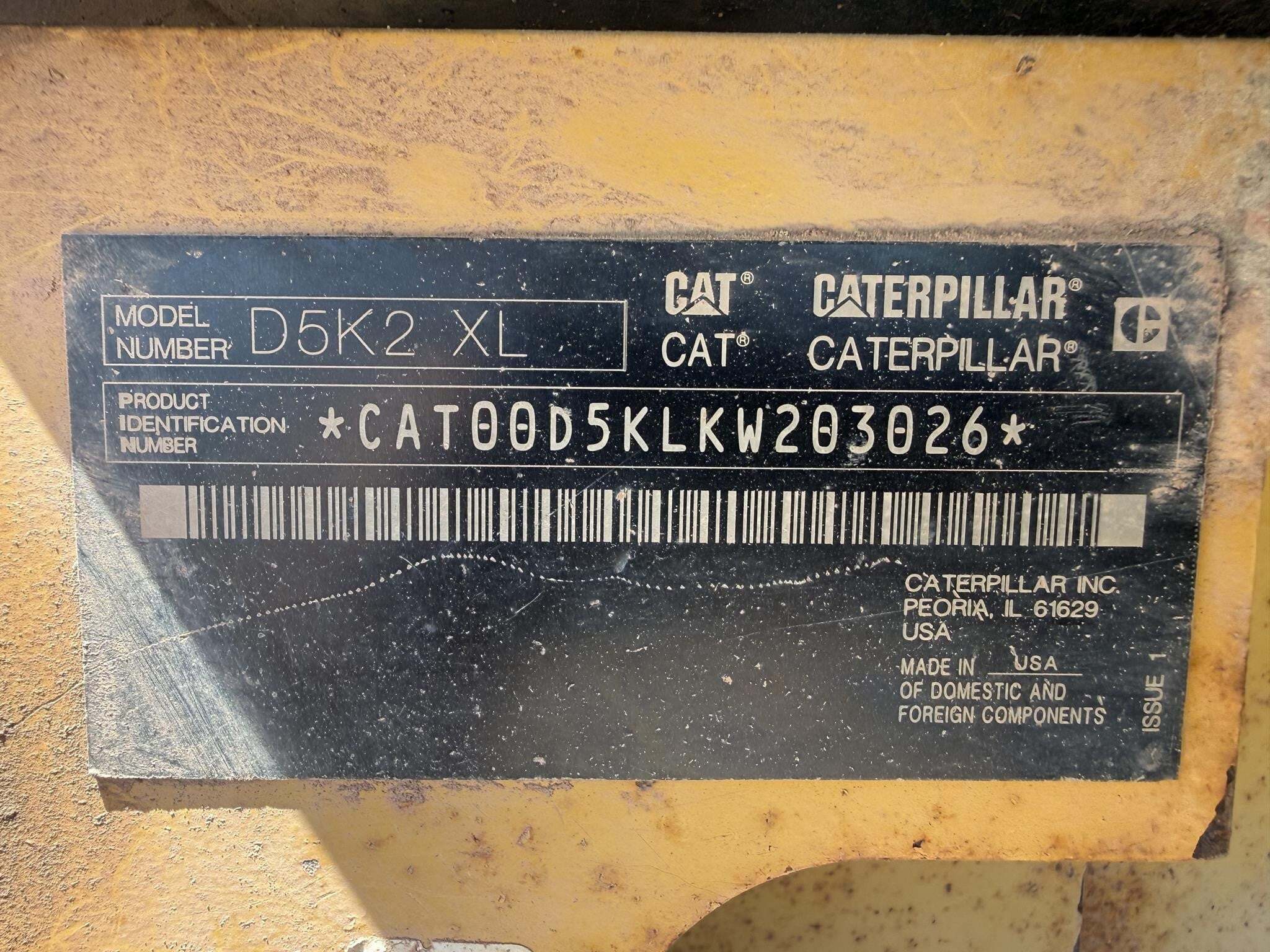 2018 Caterpillar D5K2 XL Miscellaneous