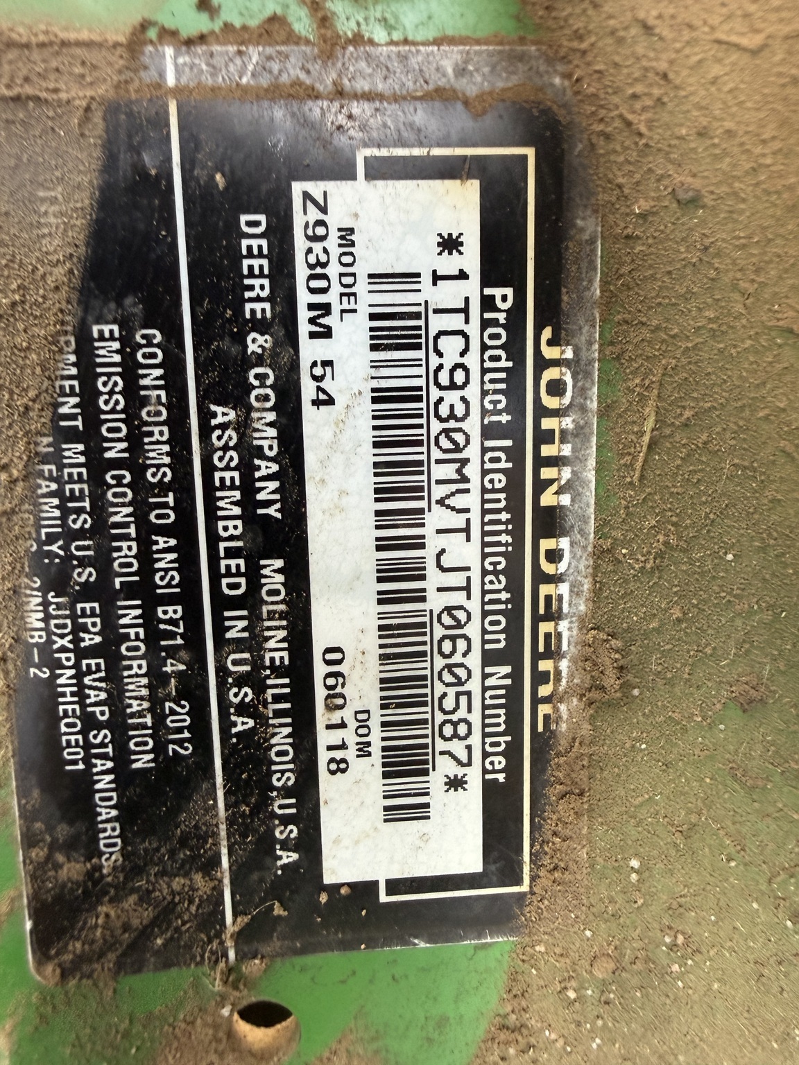 2018 John Deere Z930M Lawn Mower