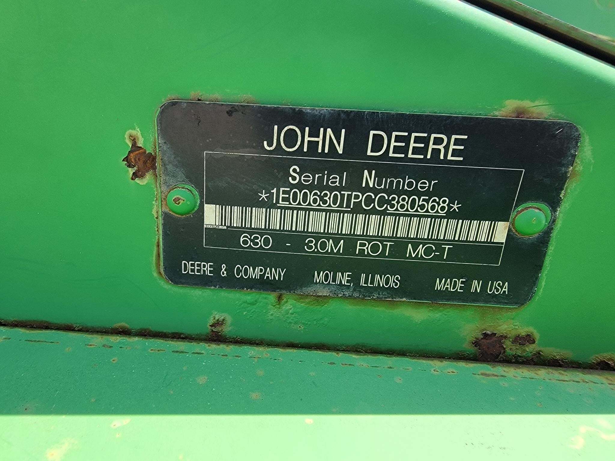 2012 John Deere 630 Mower Conditioner