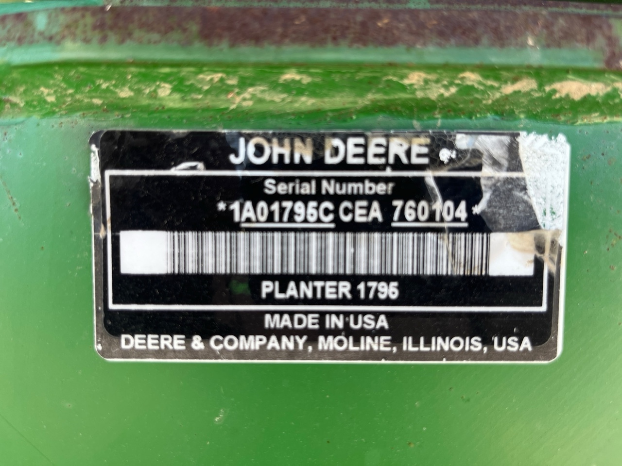 2014 John Deere 1795 Planter