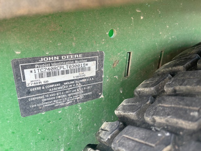 2021 John Deere Z740R Lawn Mower