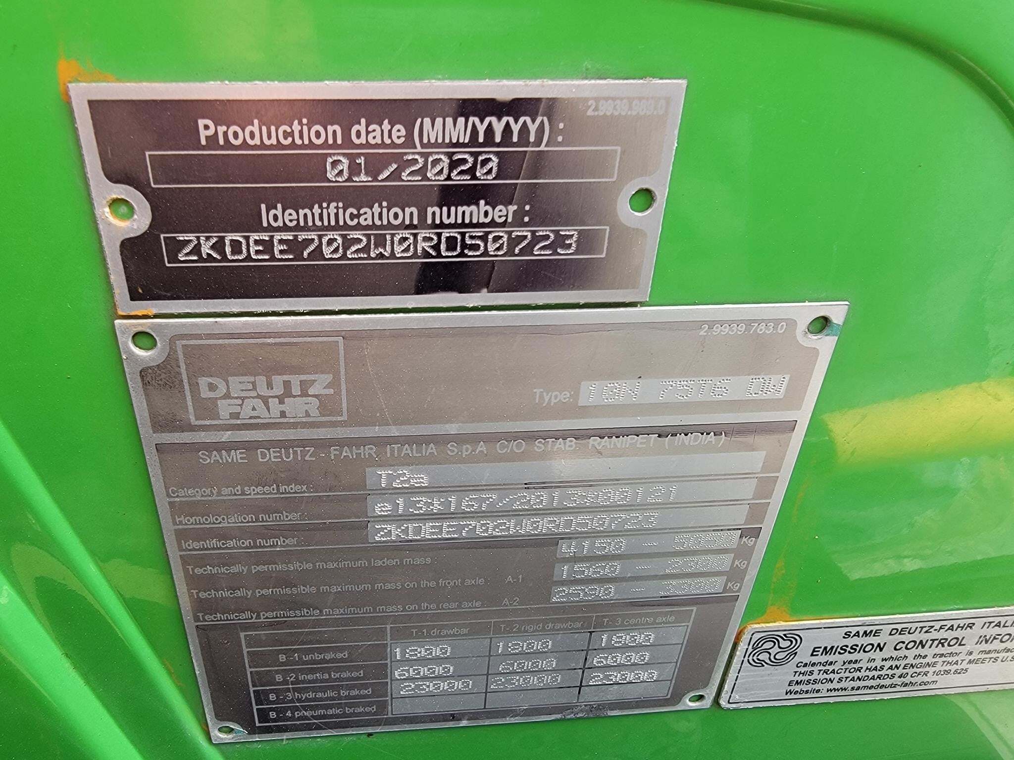 2020 Deutz-Fahr 4080E Tractor