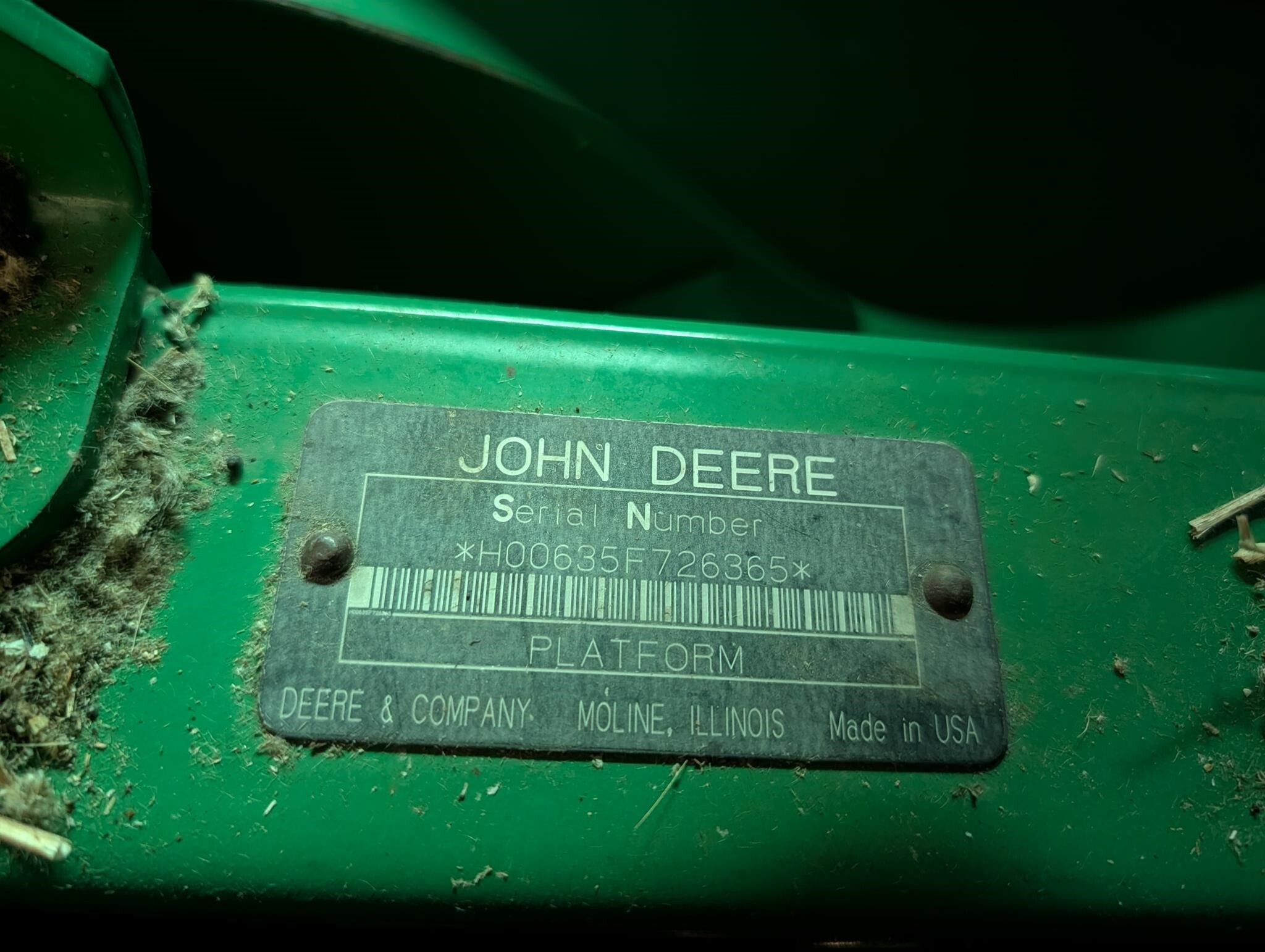 2008 John Deere 635F Platform