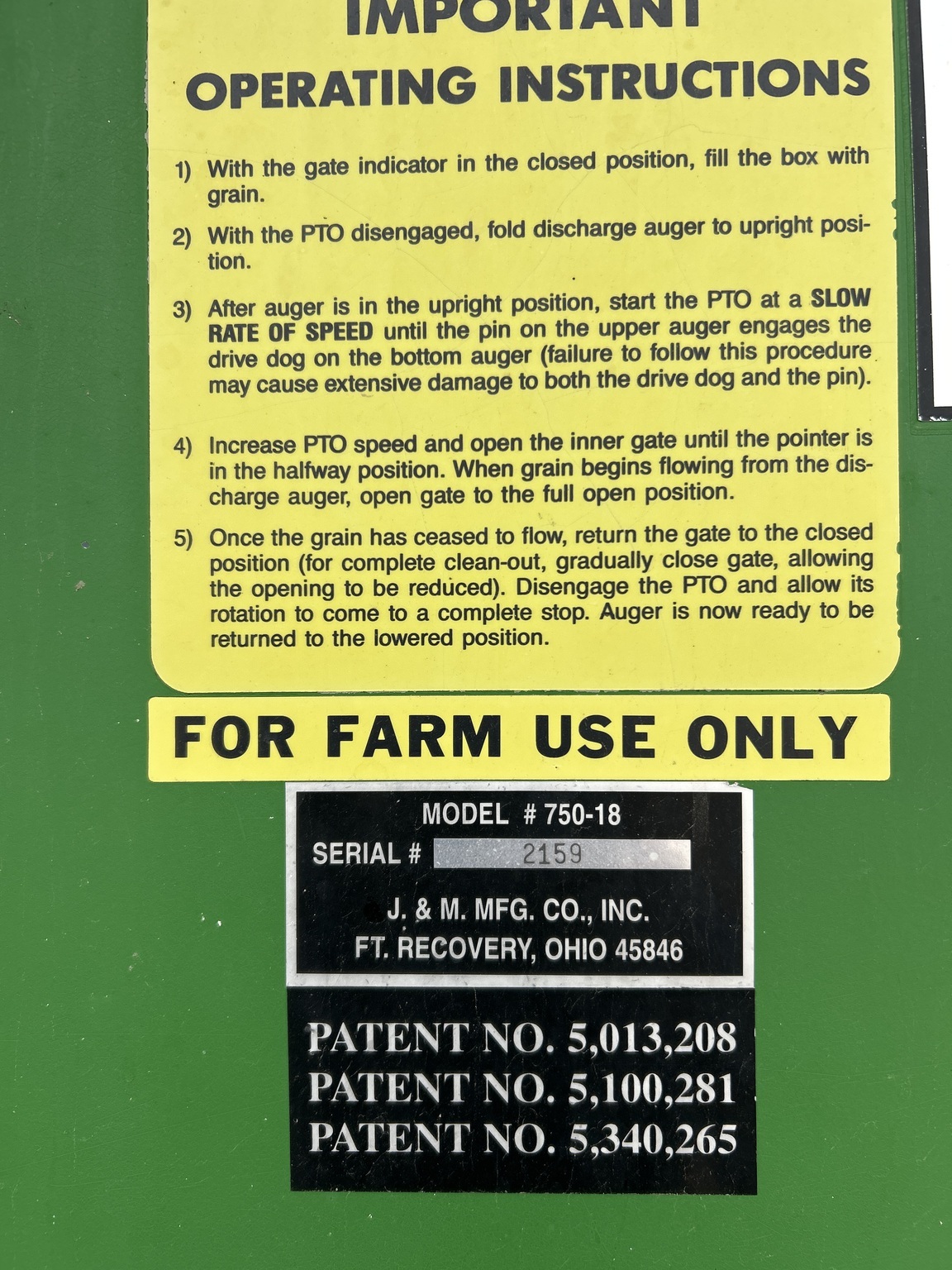 2002 J&M 750 Grain Cart