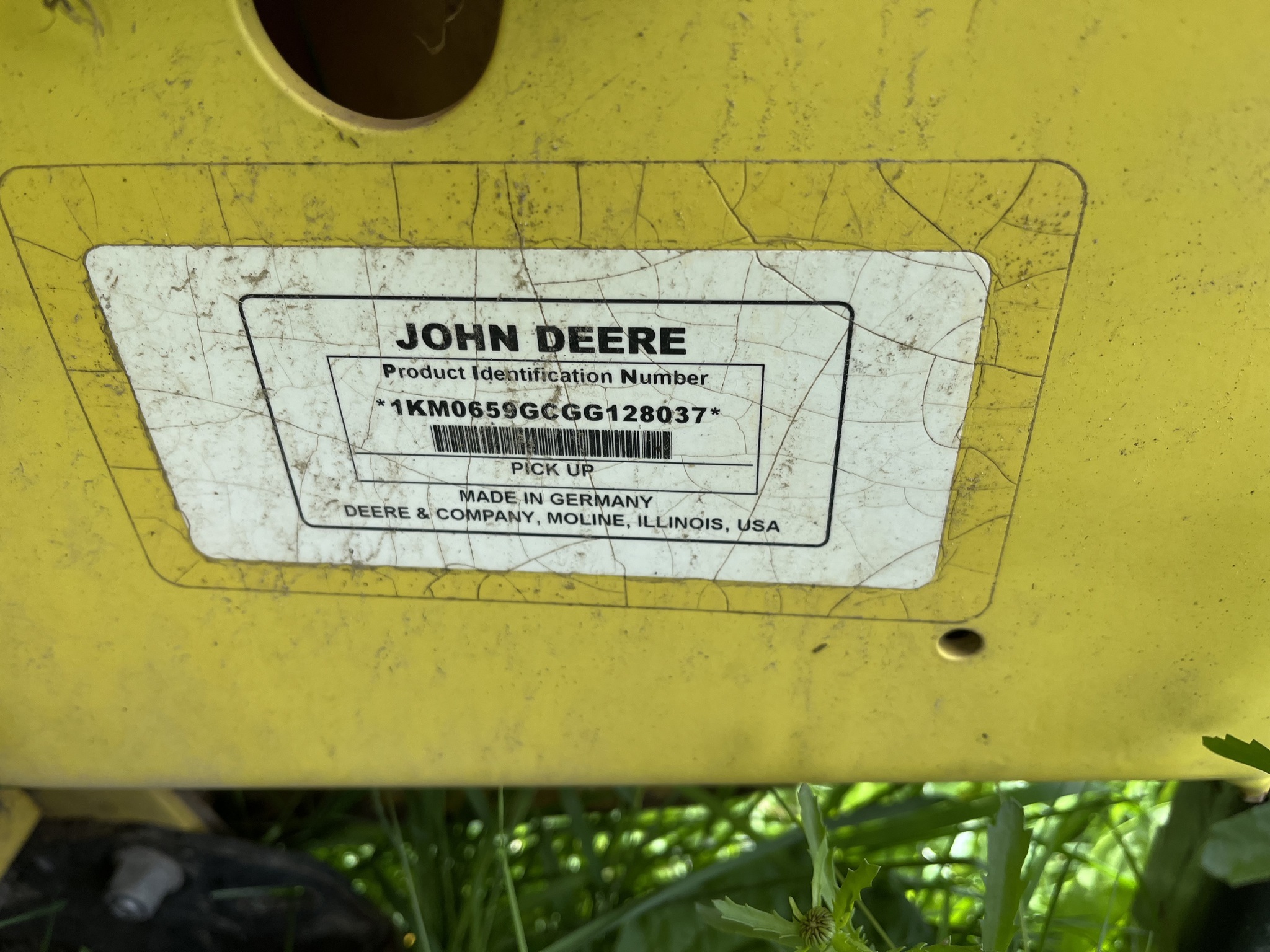 2016 John Deere 659 Forage Harvester Head