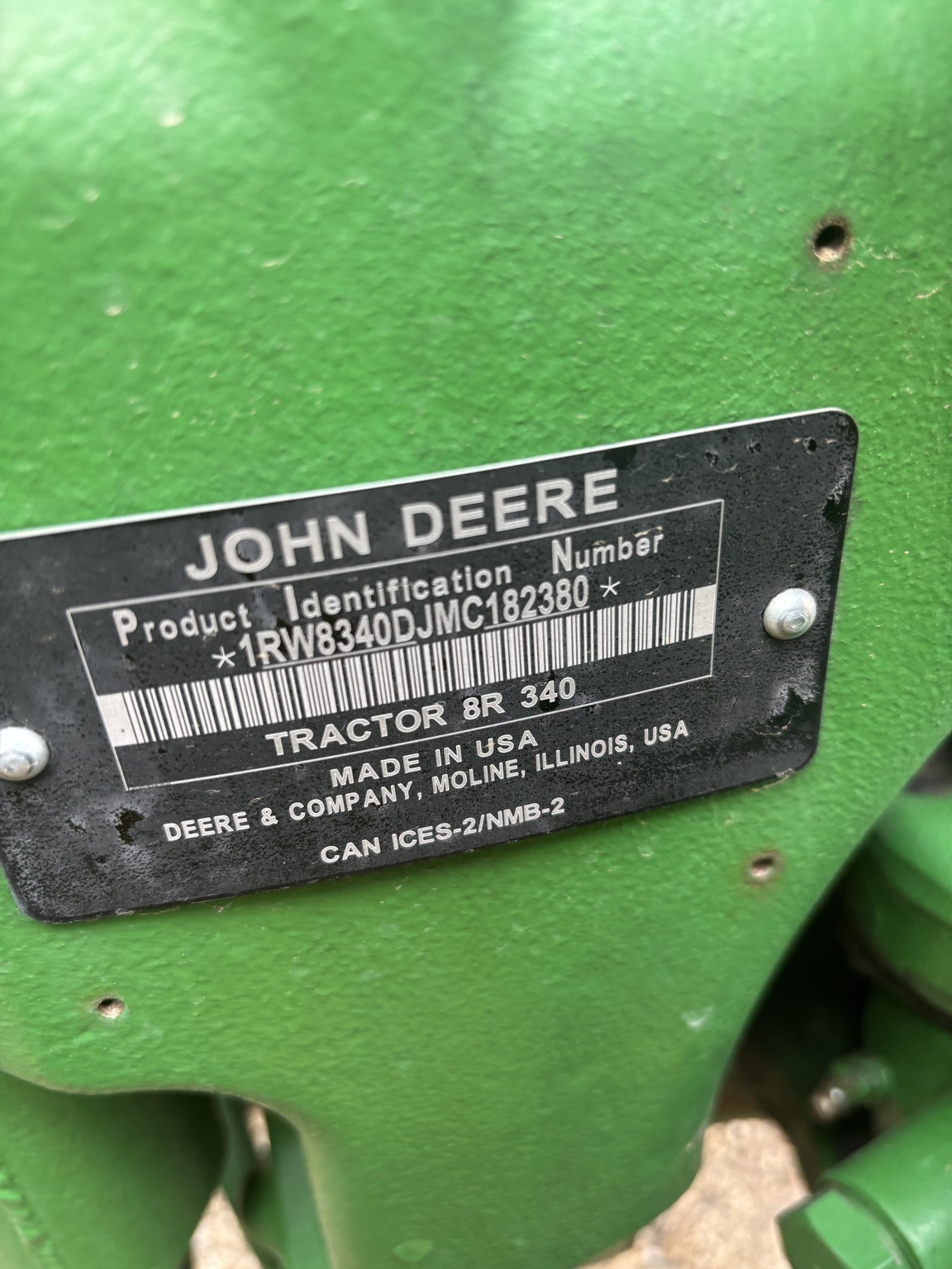 2021 John Deere 8R 340 Tractor