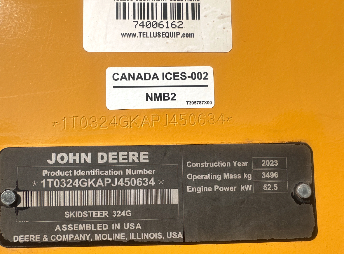 2023 Deere 324G Skid Steer