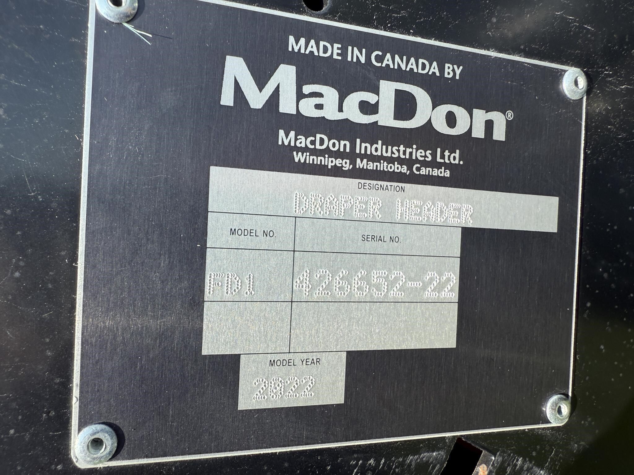 2022 MacDon FD140 Platform