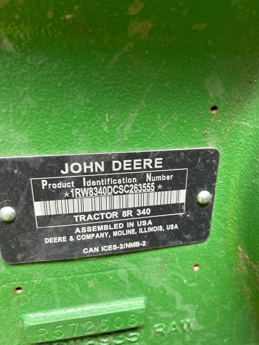 2025 John Deere 8R 340 Tractor