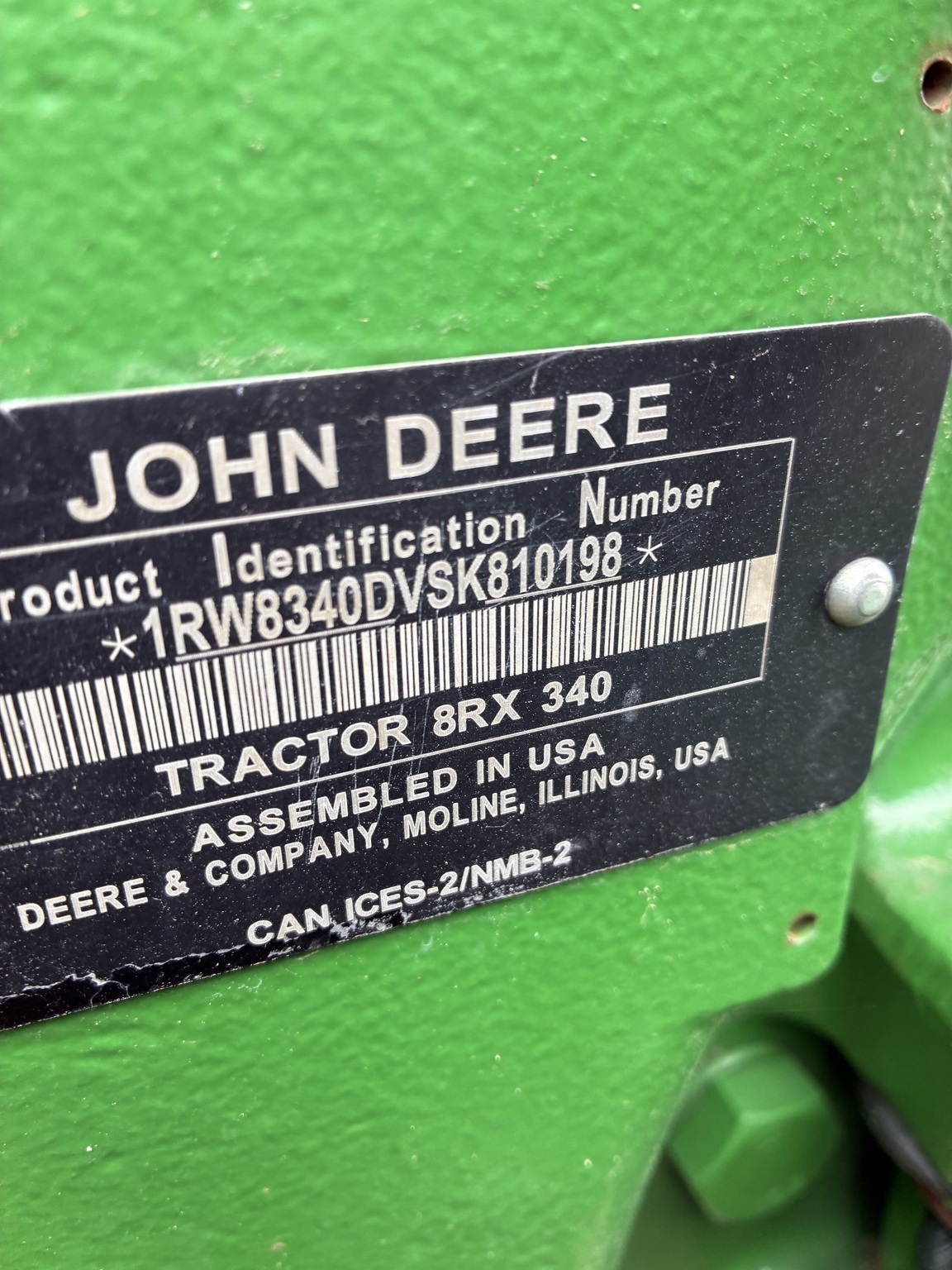 2025 John Deere 8RX 340 Tractor
