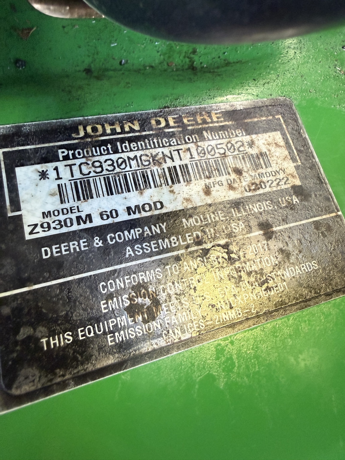 2022 John Deere Z930M Lawn Mower
