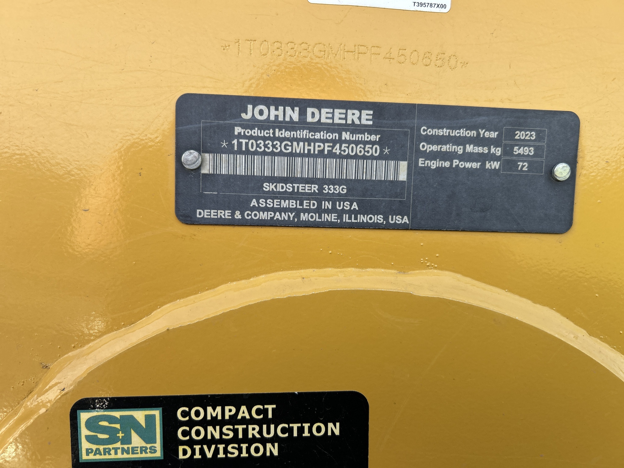 2023 Deere 333G Skid Steer