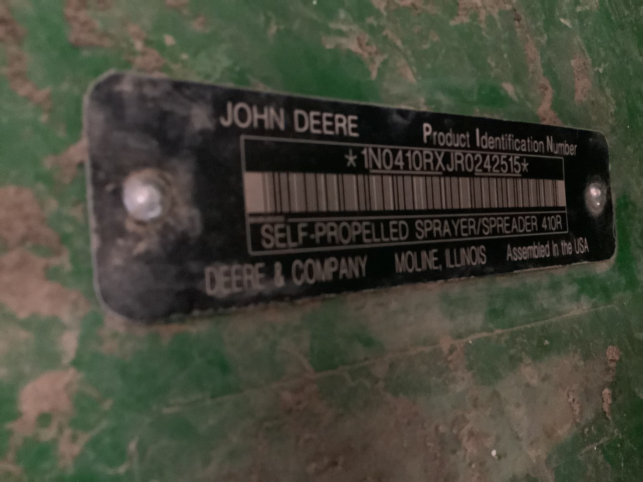 2024 John Deere 410R Self-Propelled Sprayer