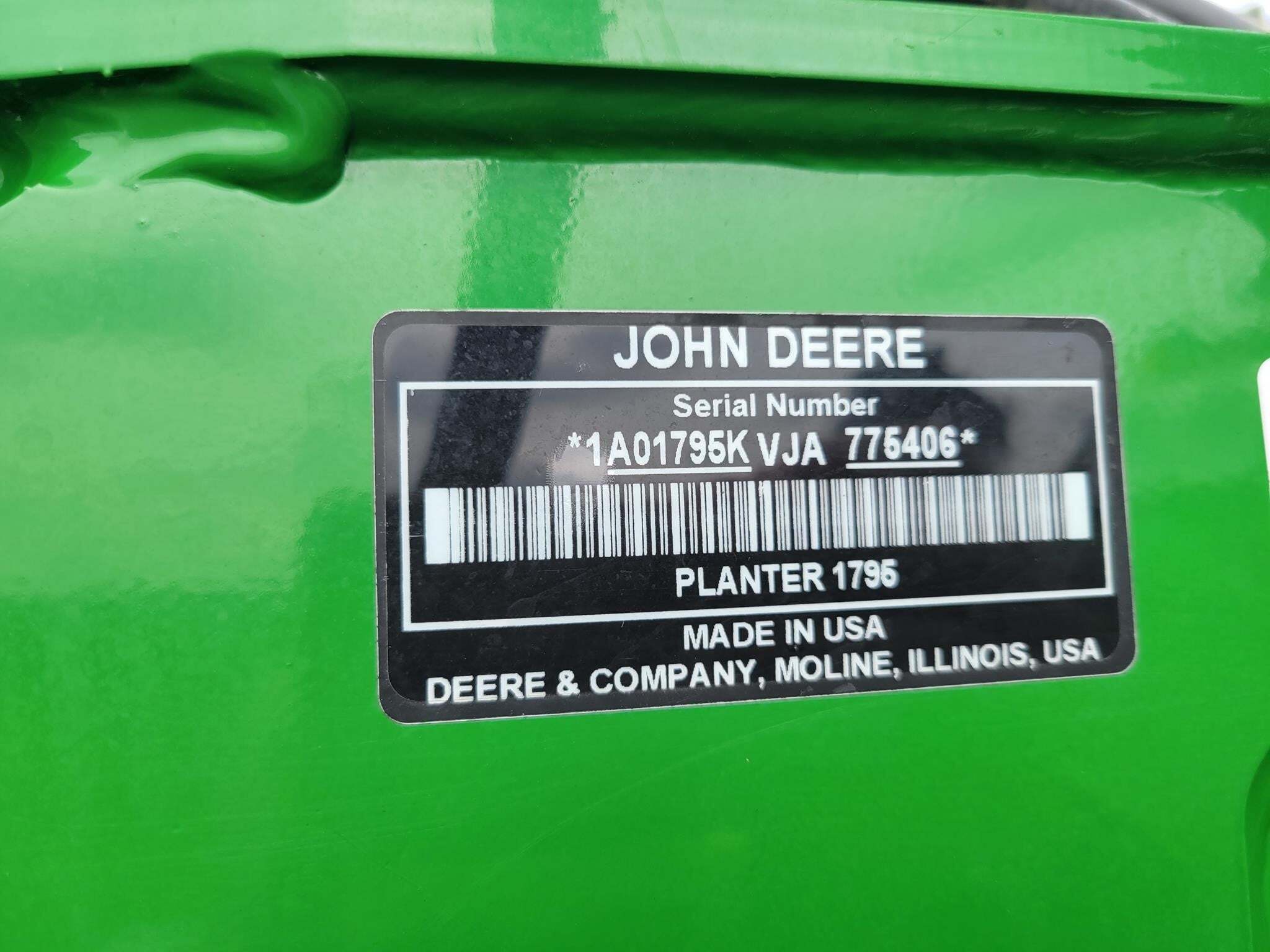 2018 John Deere 1795 Planter
