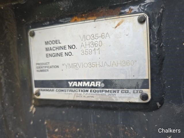2018 Yanmar VIO35-6A Mini Excavator