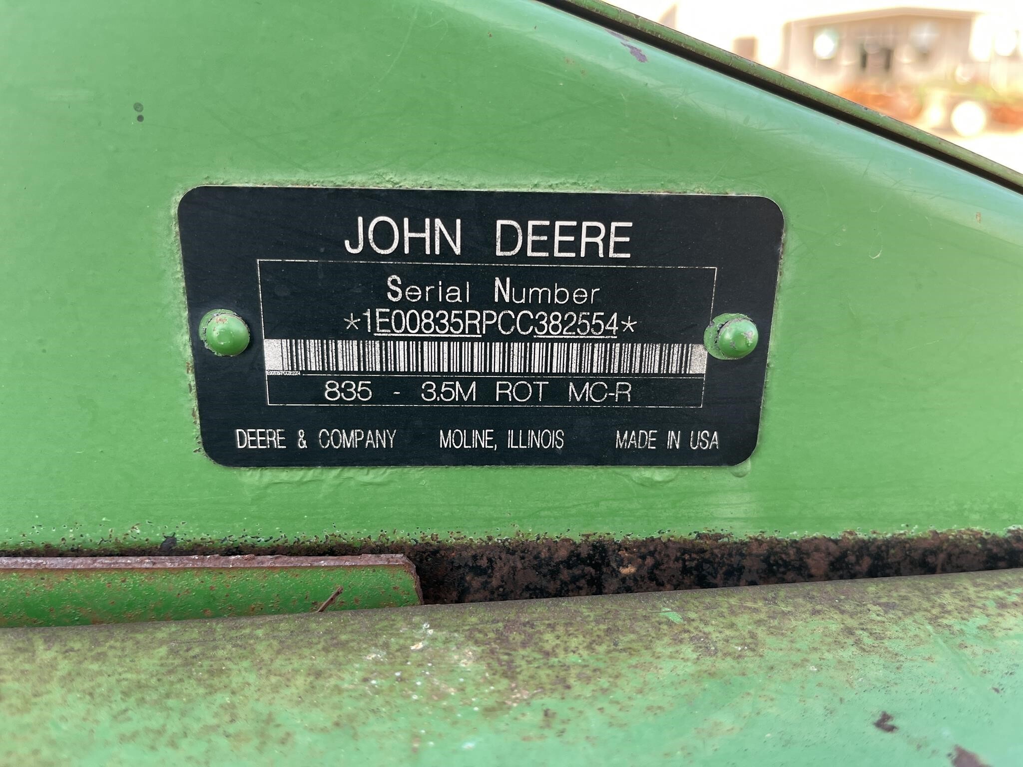 2012 John Deere 835 Mower Conditioner