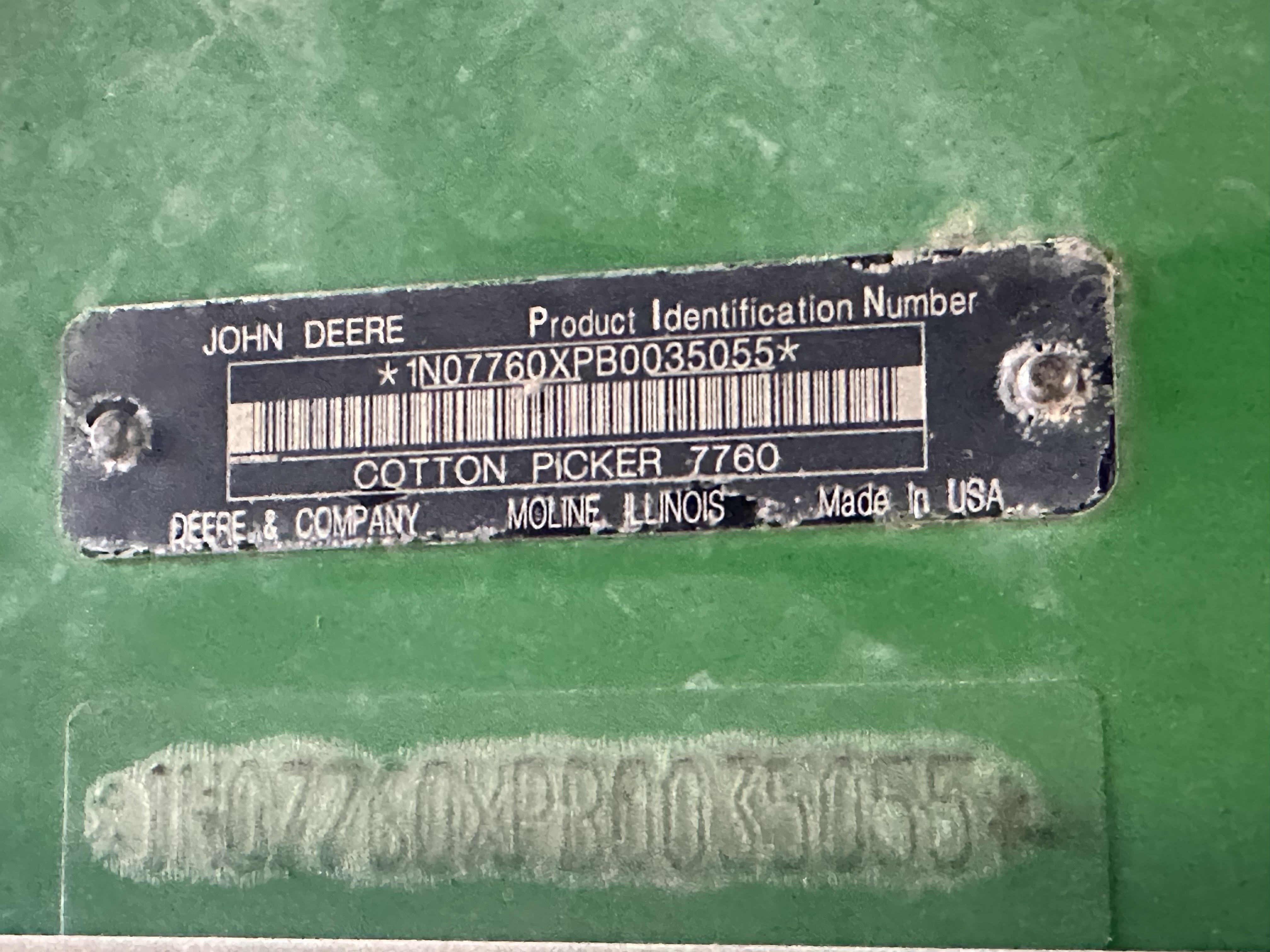 2011 John Deere 7760 Cotton Equipment