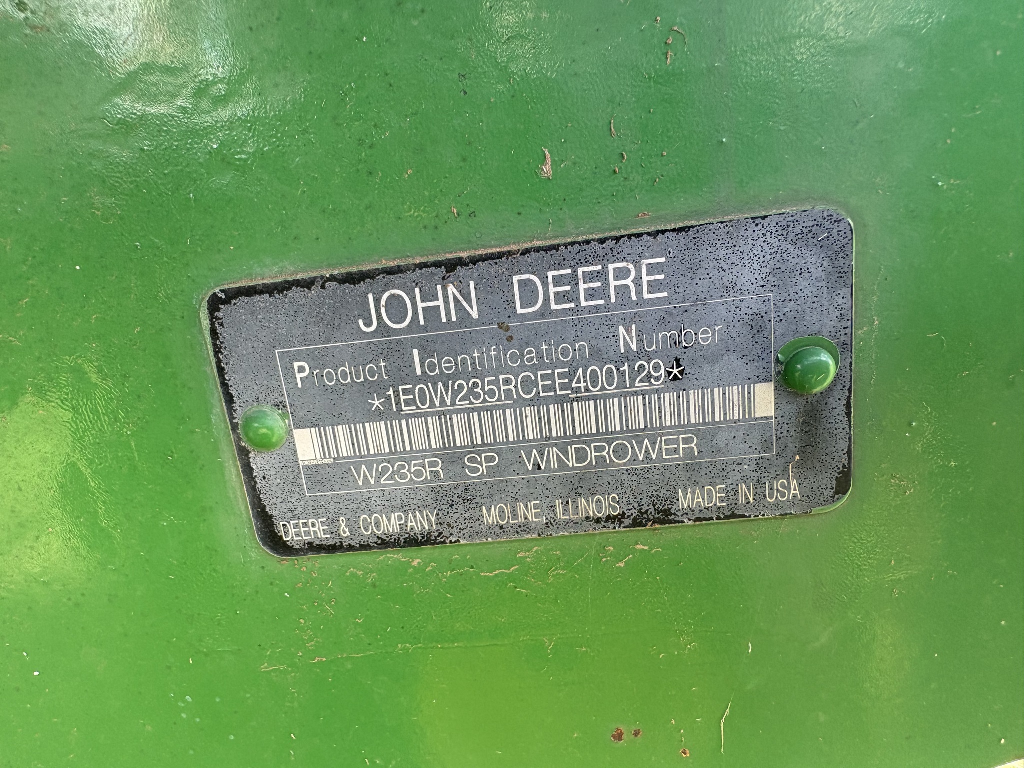 2014 John Deere W235 Self-Propelled Windrowers and Swather