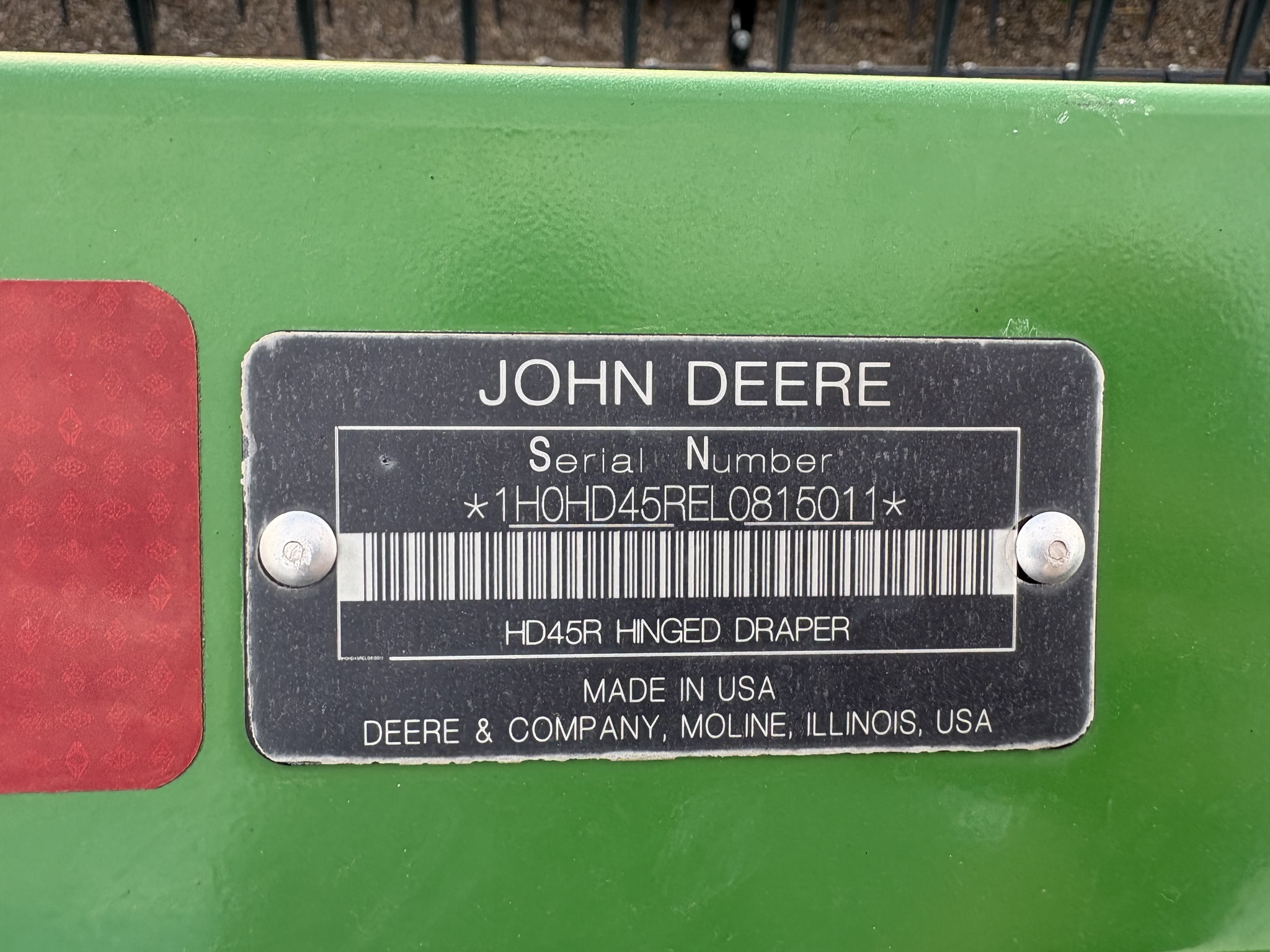 2021 John Deere HD45R Platform