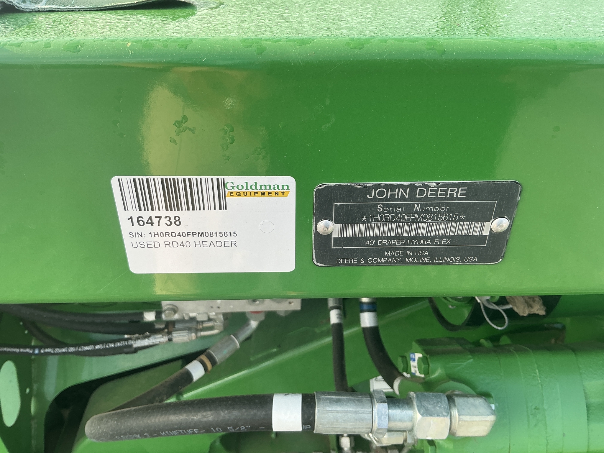 2021 John Deere RD40F Platform