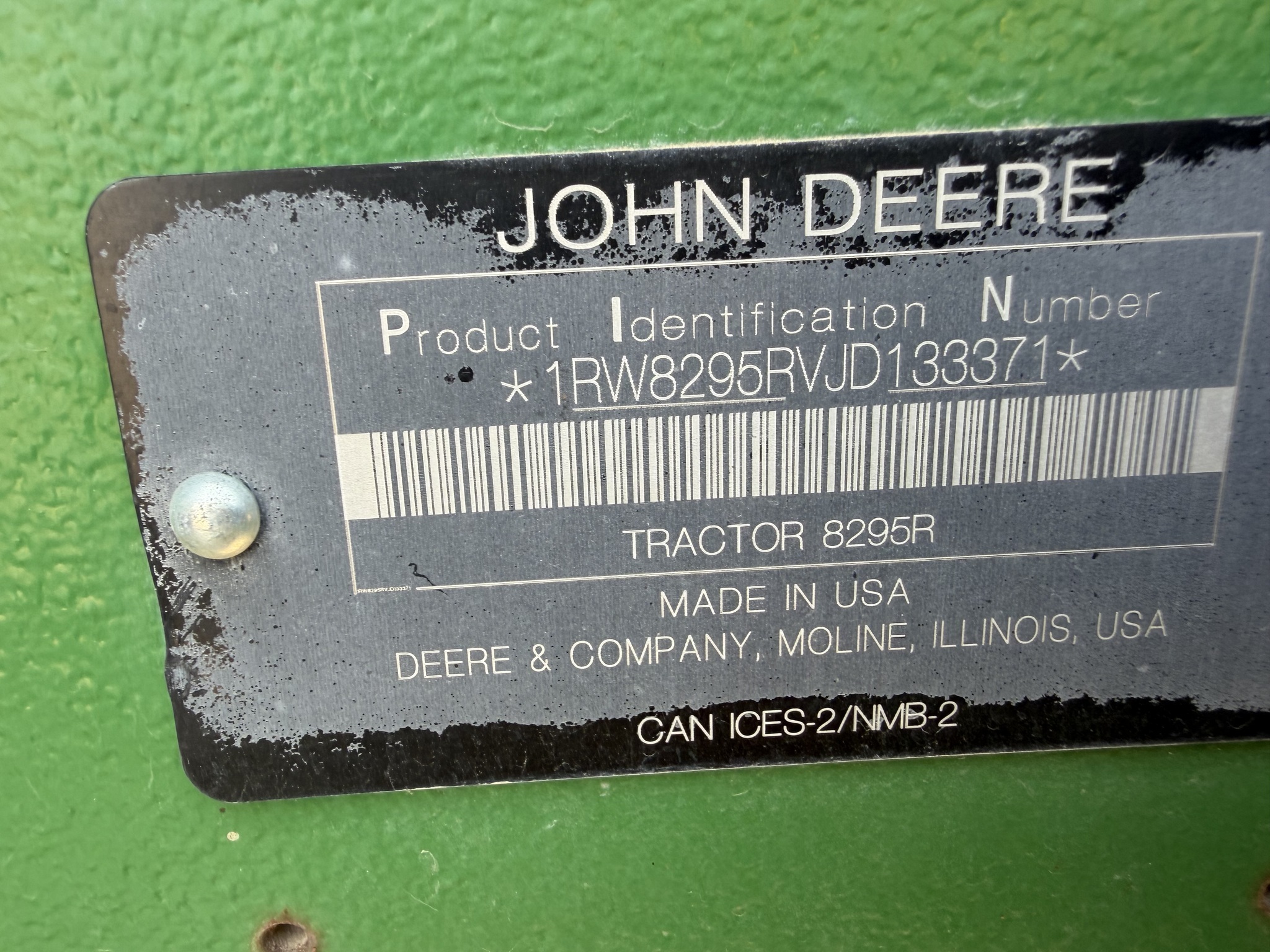 2018 John Deere 8295R Tractor