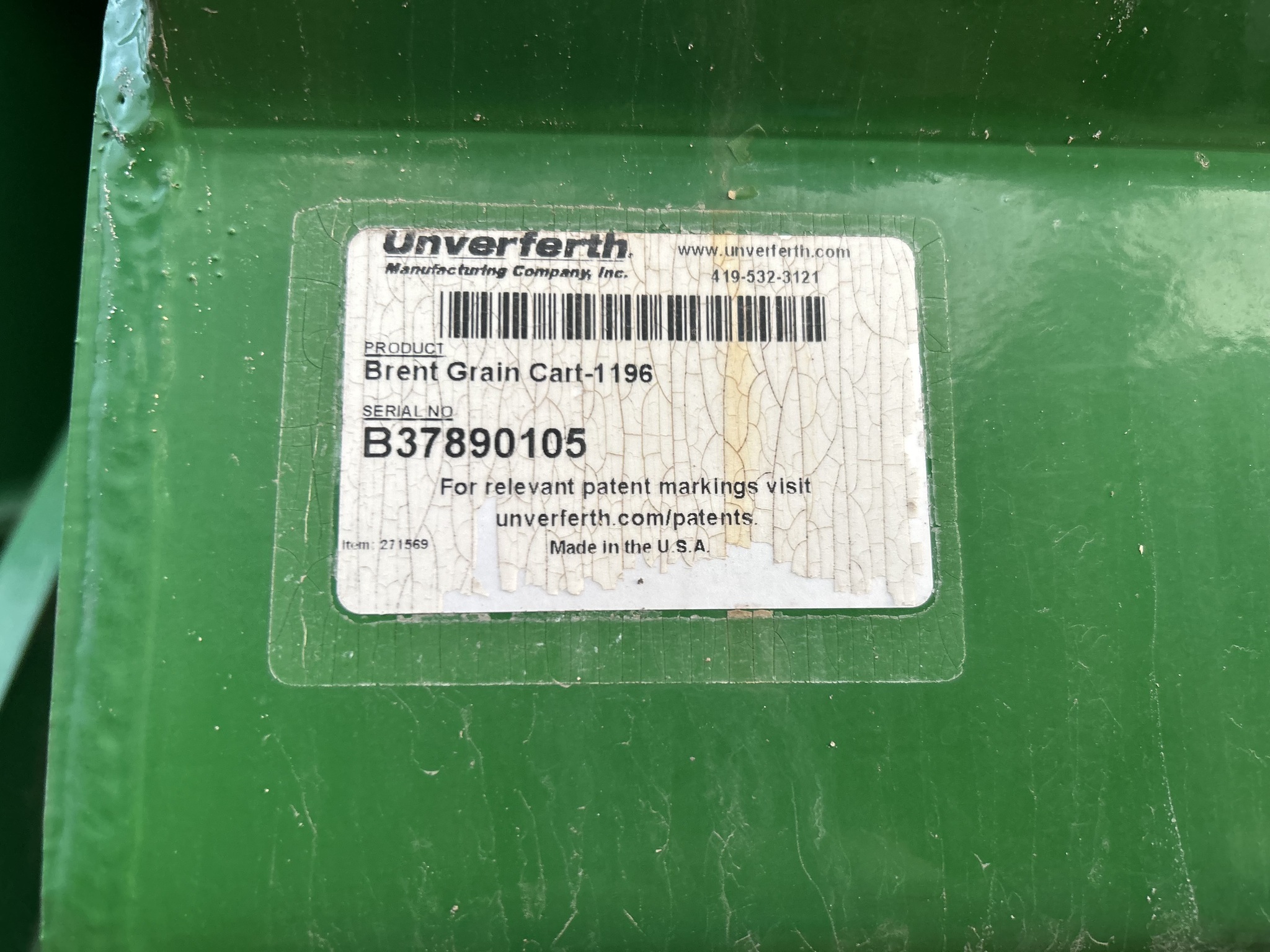 2018 Brent 1196 Grain Cart