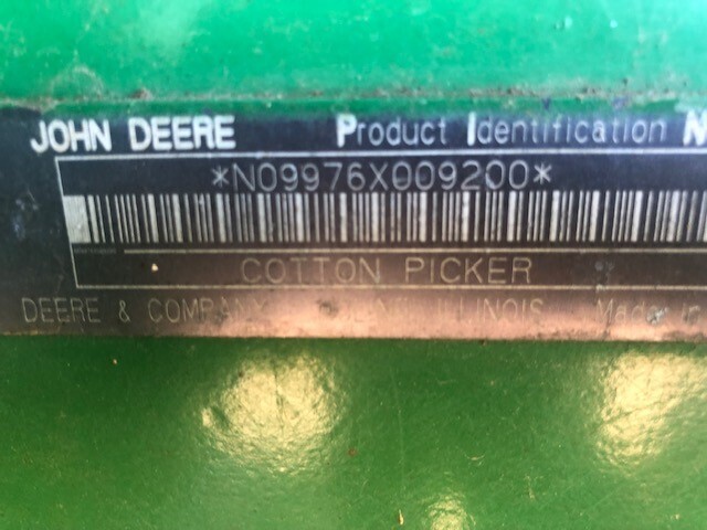 2001 John Deere 9976 Cotton Equipment