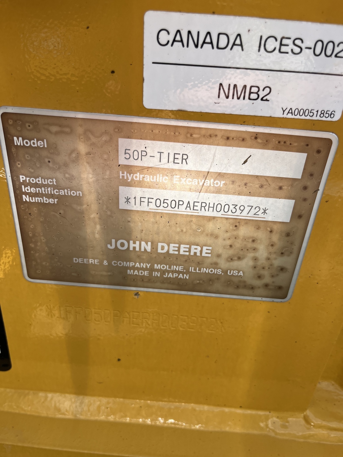 2025 John Deere 50 P Excavator