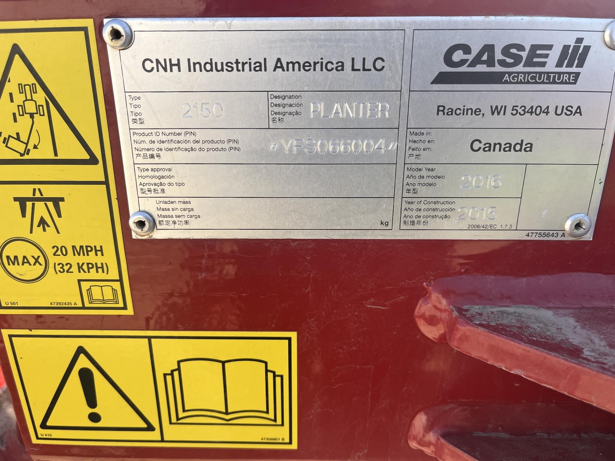 2016 Case IH 2150 Planter