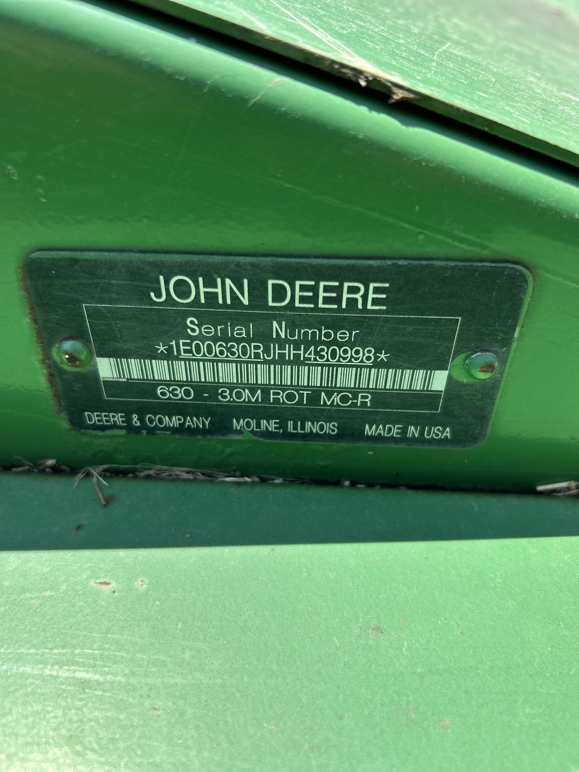 2017 John Deere 630 Mower Conditioner