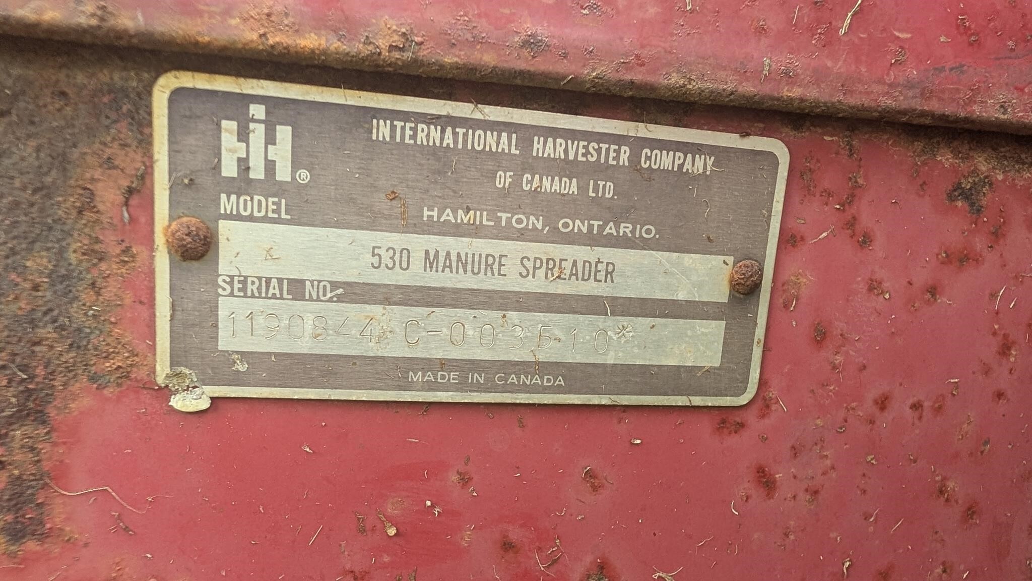 1985 International 530 Manure Spreader