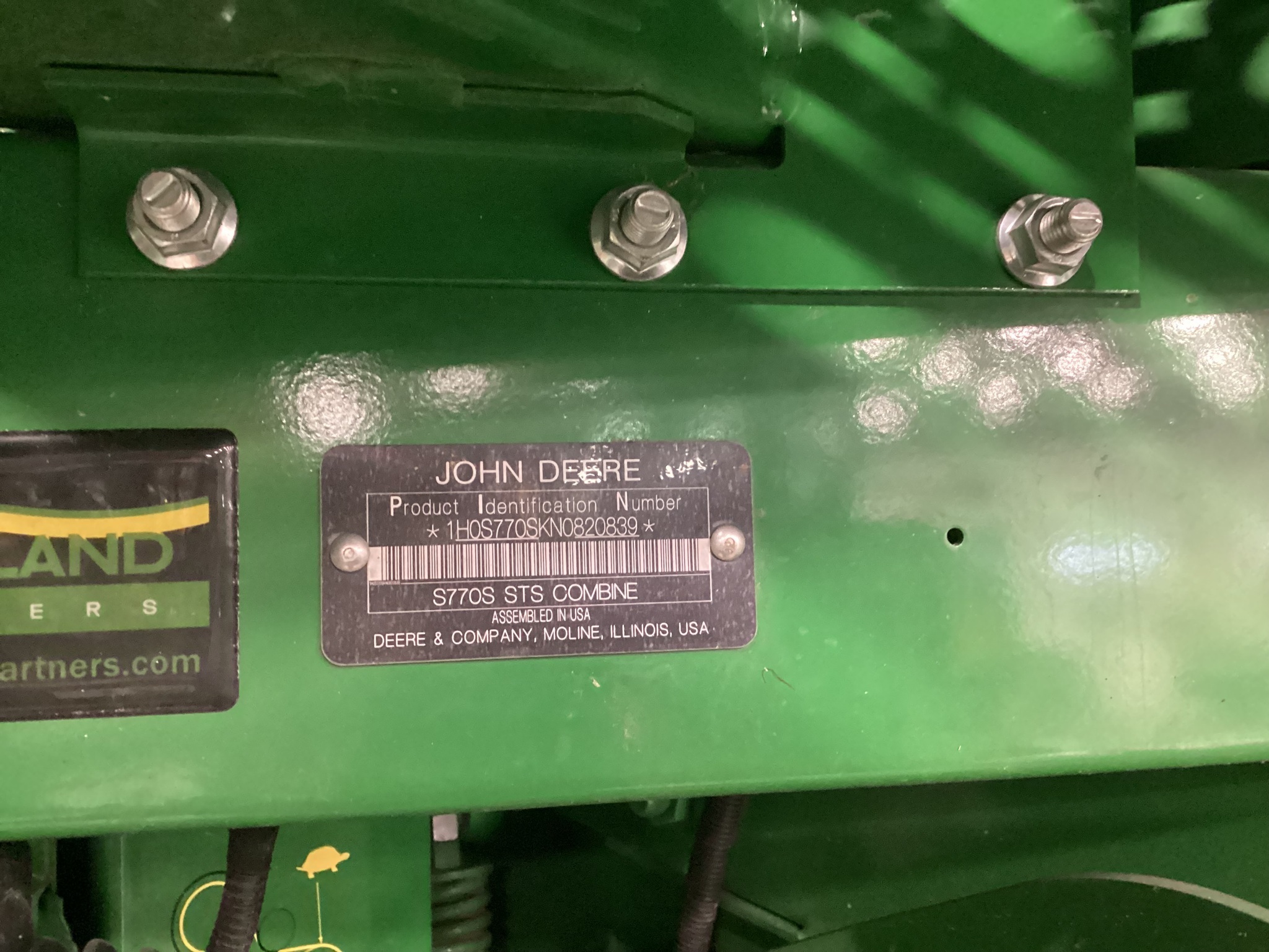 2022 John Deere S770 Combine