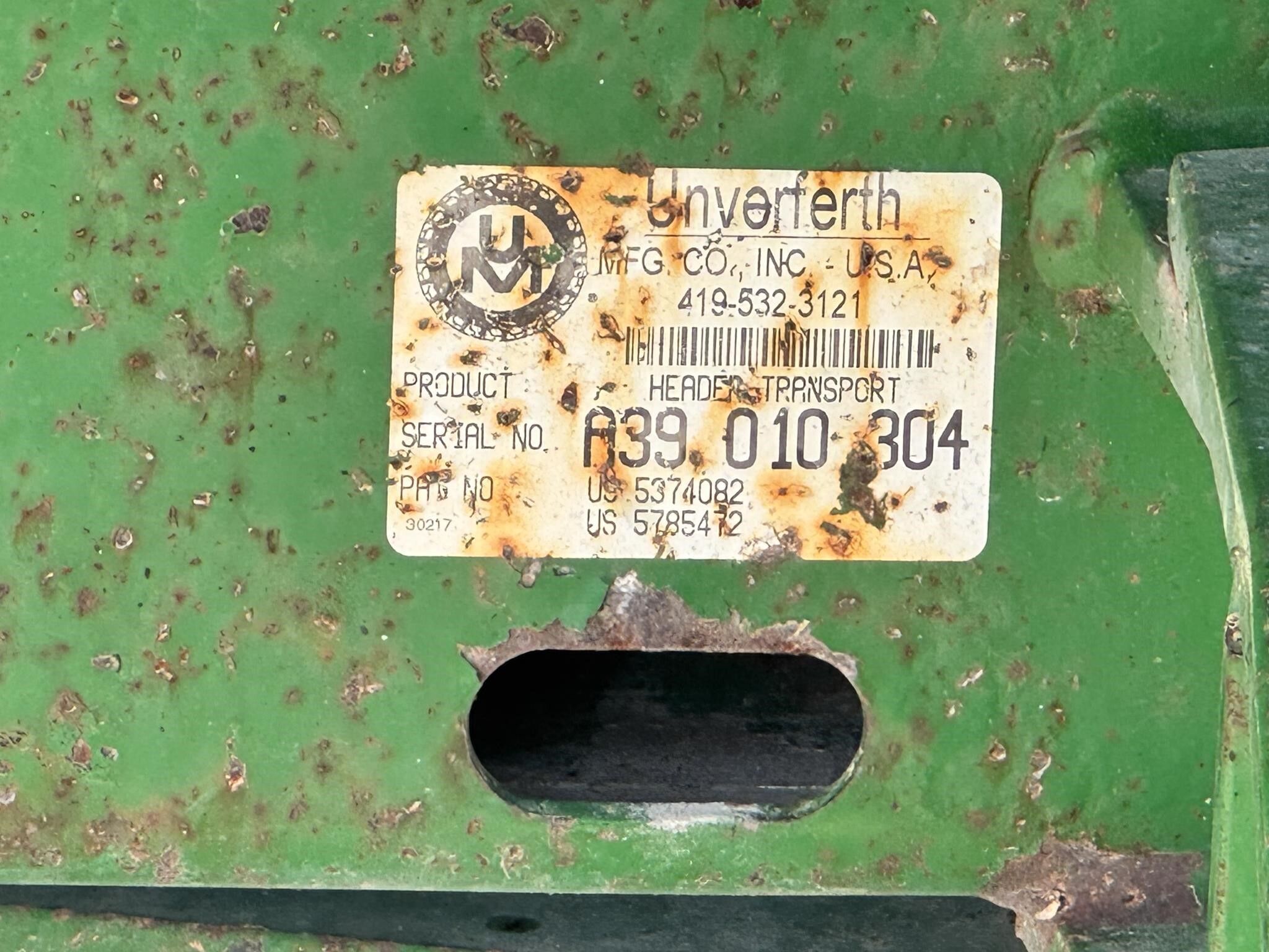  Unverferth HT25 Header Trailer