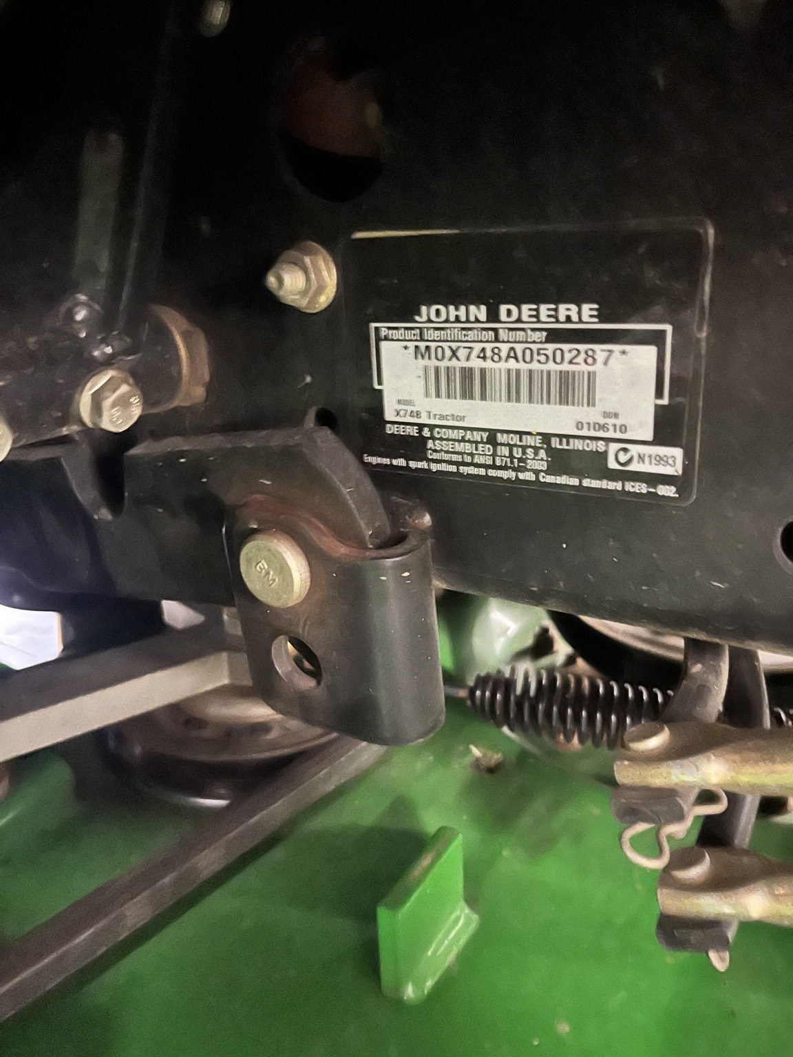 2010 John Deere X748 Lawn Mower