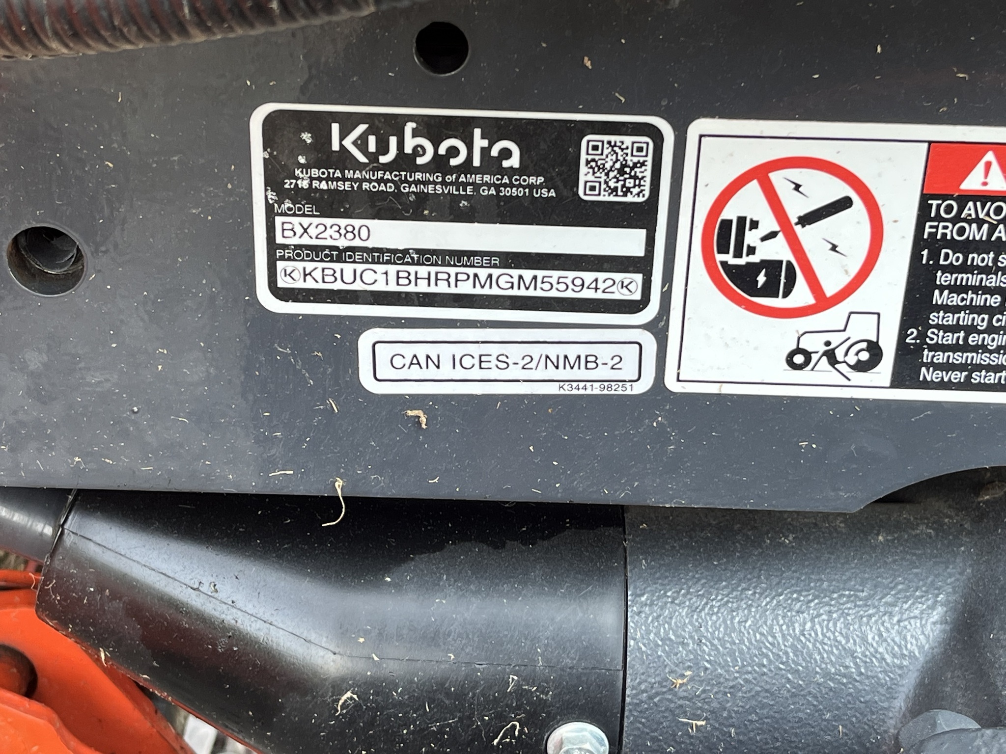 2022 Kubota BX2380 Tractor