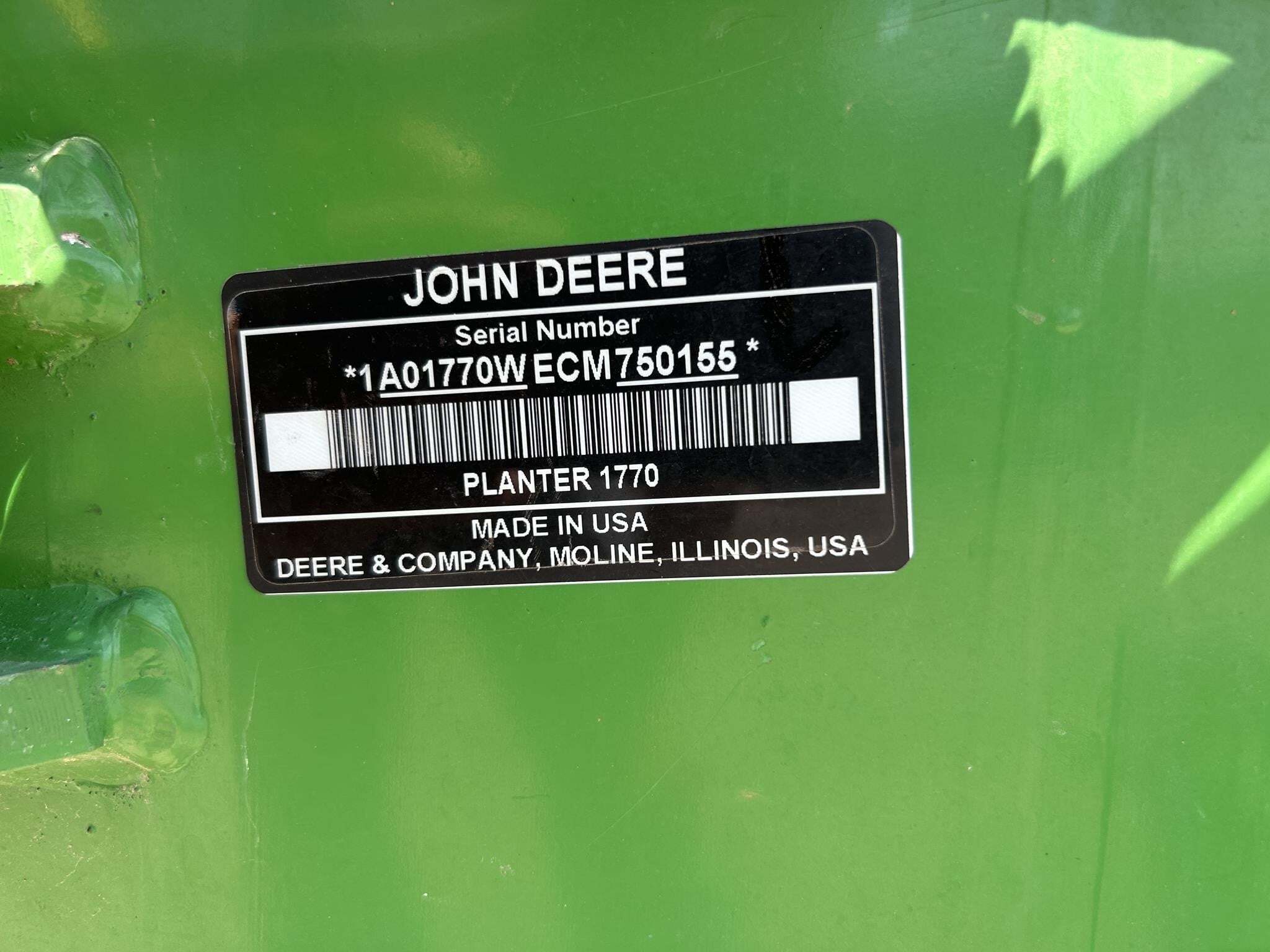 2013 John Deere 1770NT Planter
