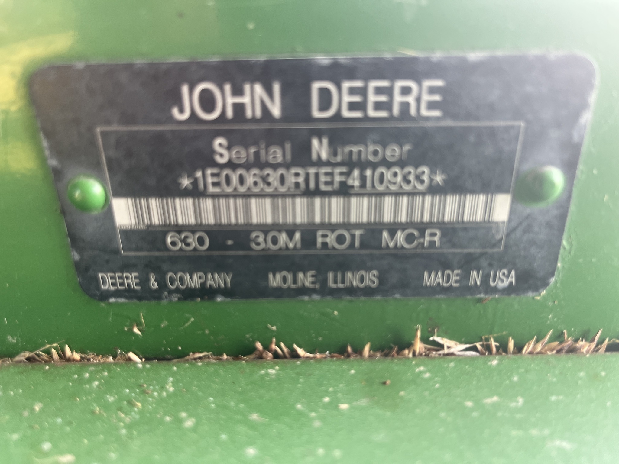 2015 John Deere 630 Mower Conditioner