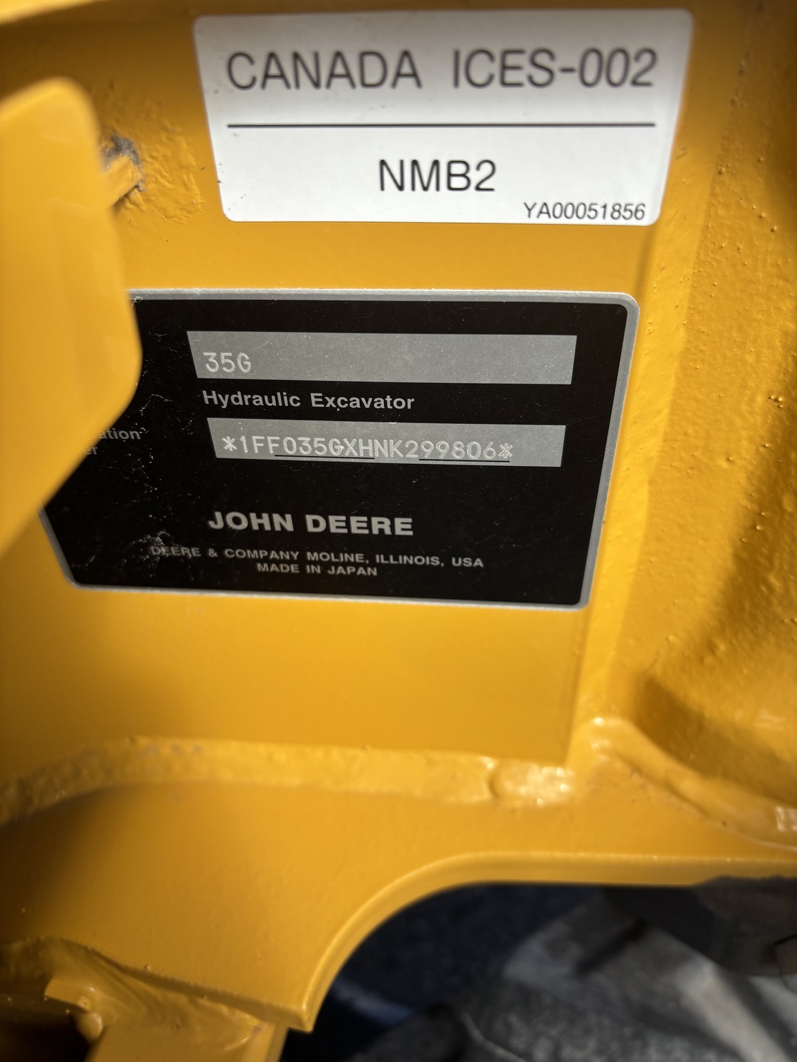 2022 Deere 35G Mini Excavator