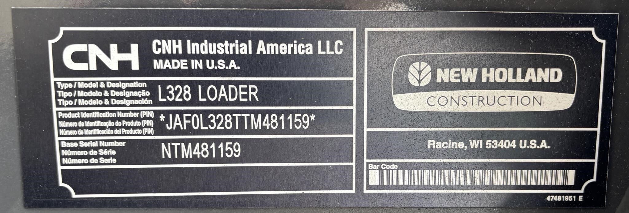 2026 New Holland L328 Skid Steer