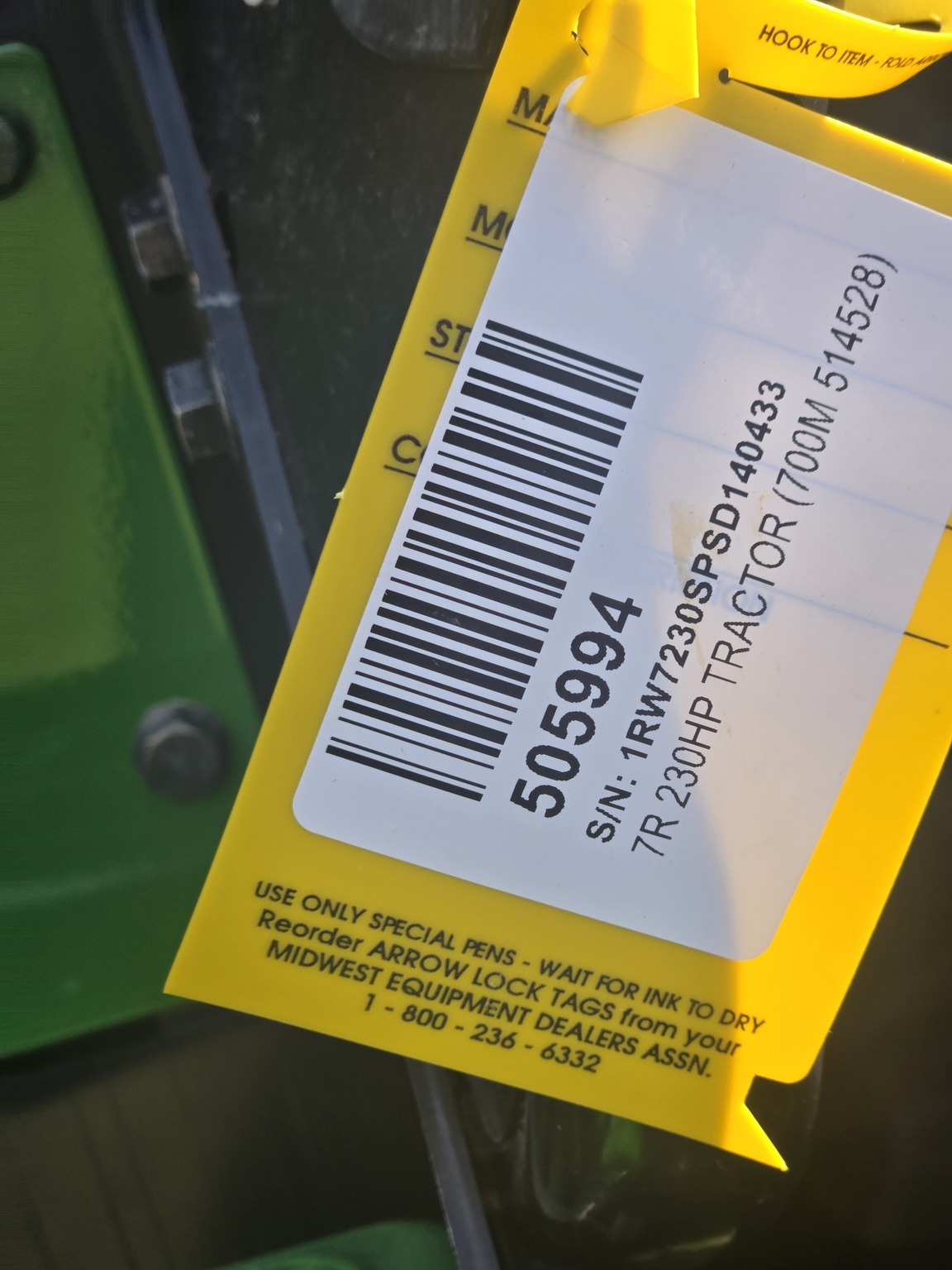 2025 John Deere 7R 230 Tractor