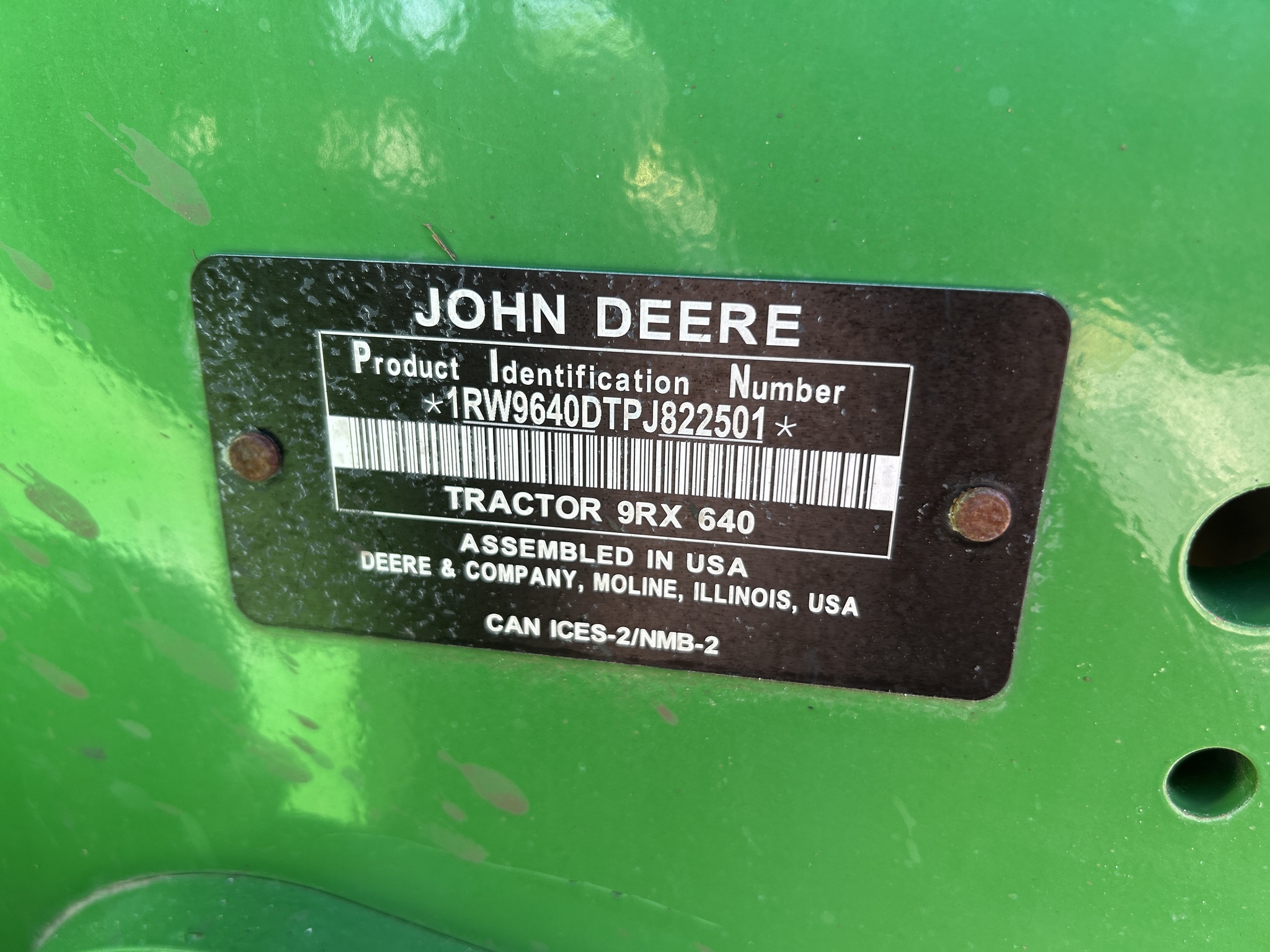 2023 John Deere 9RX 640 Tractor